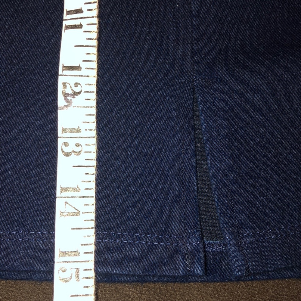 😍😍GB BRAND DARK DENIM MINI SKIRT W/ ZIPPER SIDE - Picture 8 of 9